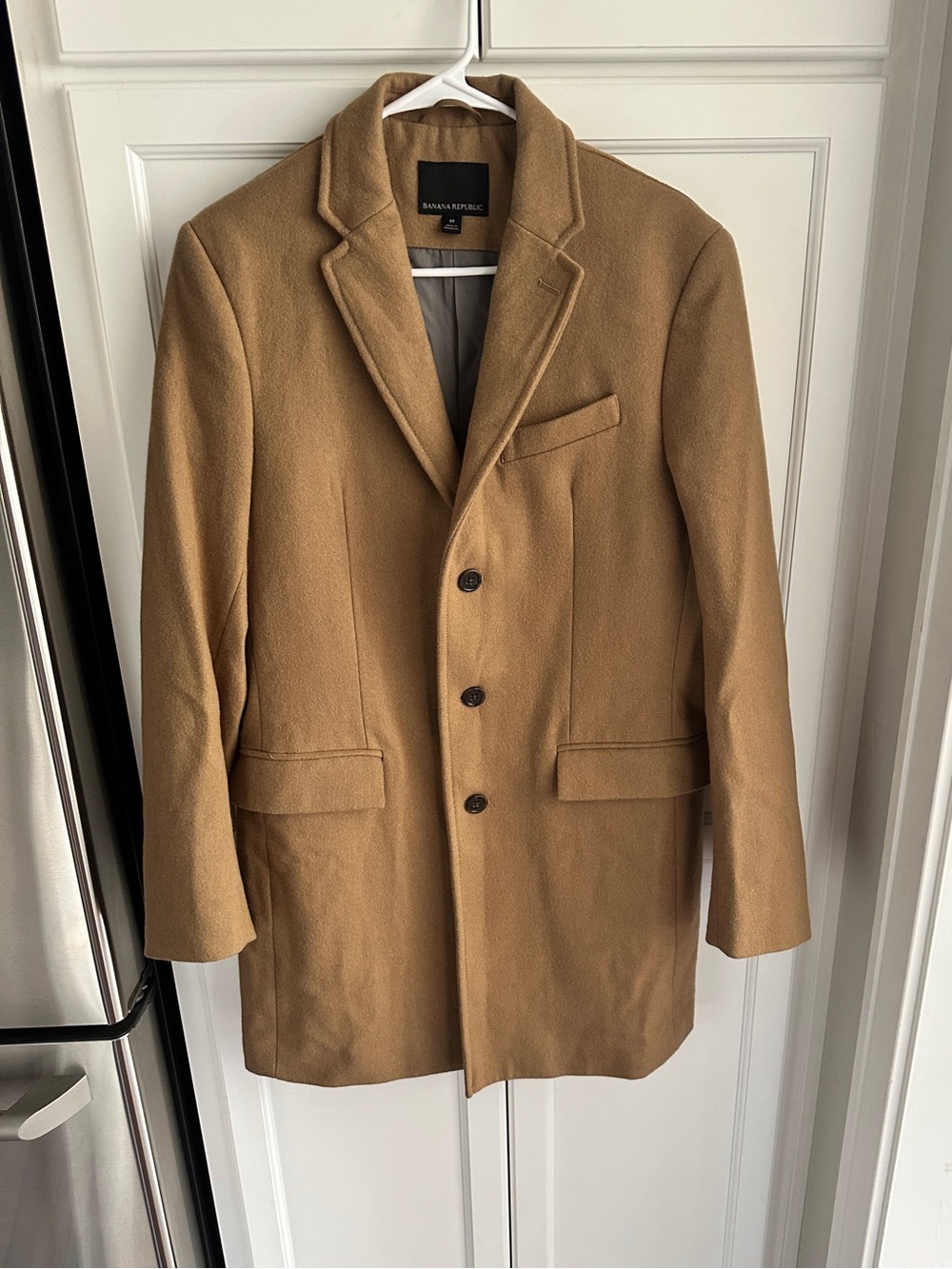Banana Republic Men's Camel Wool Mix Coat Size M - Picture 2 of 12